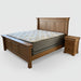 Amish Hampton Bed -  Traditional Style Amish Bed - J&M Woodworking - Solid Oak Bed - Blank Background