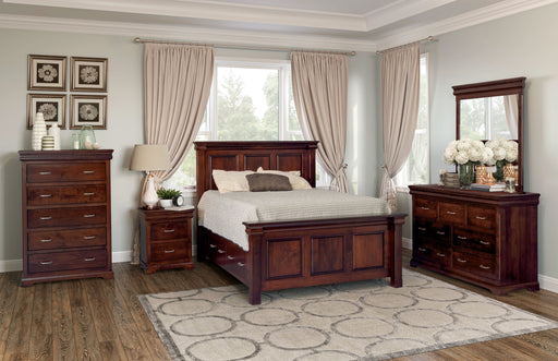 Amish Hampton Bedroom - Amish Made Storage Bed - Hidden Jewelry Storage - J&M Woodworking - Amish Made Traditional Style Bedroom - Solid Maple Bedroom - In-Room Set Photo - 5-pc. Set