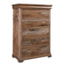 Amish Hampton Chest of Drawers Hidden Jewelry Drawers In Case Goods Detail - J&M Woodworking - Classic Traditional Amish Bedroom - Rustic Hickory Dark Streak