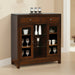 Amish Hampton Small China Cabinet
Hardware: 55271-BBR Knobs
(1) Adjustable Glass Shelf
(4) Adjustable Wood Shelves
