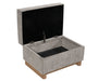 Amish Harmony Storage Ottoman - Quality Fabrications - Open Photo