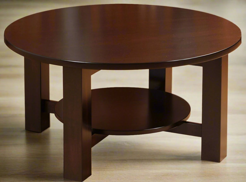 Amish Havanna Round Coffee Table Coffee Tables Contemporary Mission