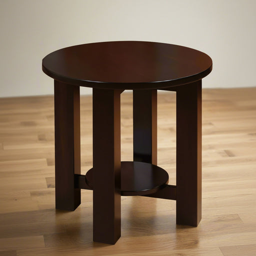 Amish Havanna Round End Table End Tables Contemporary Mission