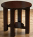 Amish Havanna Round End Table End Tables Contemporary Mission