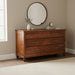 Amish Hawthorne Bun Foot Murphy Cabinet Hide-a-Bed - Brown Maple OCS-113 Michaels Cherry Fold Out Bed Cabinet - Amish Made Murphy Bed Cabinet - Closed Photo in room
