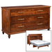 Amish Hawthorne Bun Foot Murphy Cabinet Hide-a-Bed - Brown Maple OCS-113 Michaels Cherry Fold Out Bed Cabinet - Amish Made Murphy Bed Cabinet - Main Photo