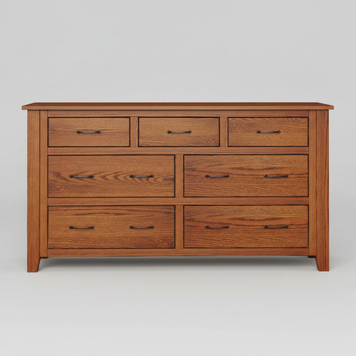 Amish Heavy Shaker 7-Drawer Dresser With Mirror Option Dressers Mission
