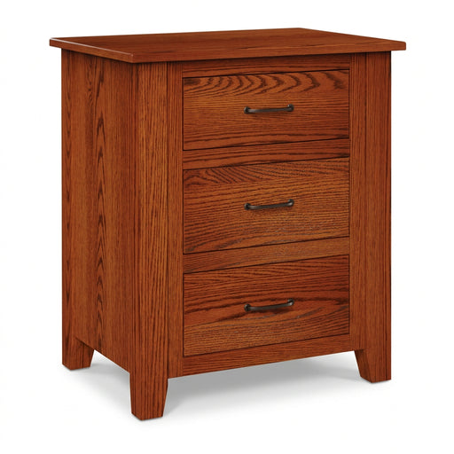 Amish Heavy Shaker 3-Drawer Nightstand Nightstands Mission