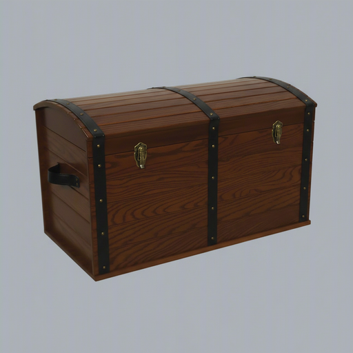 Heirloom Round Top Trunk Solid Oak Wood 113 Michaels Stain Amish Built Front Facing