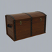 Heirloom Round Top Trunk Solid Oak Wood 113 Michaels Stain Amish Built Front Facing