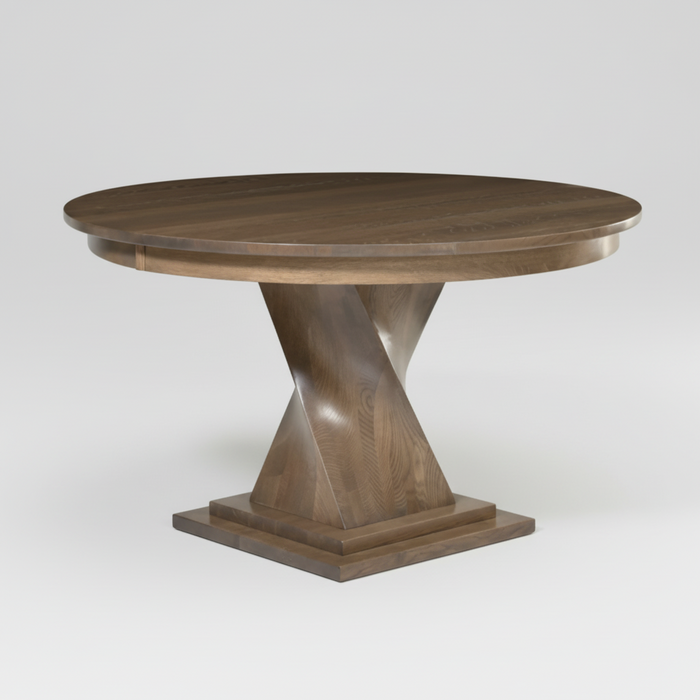 Amish Helix Lexington Twisted Pedestal Base Dining Table 