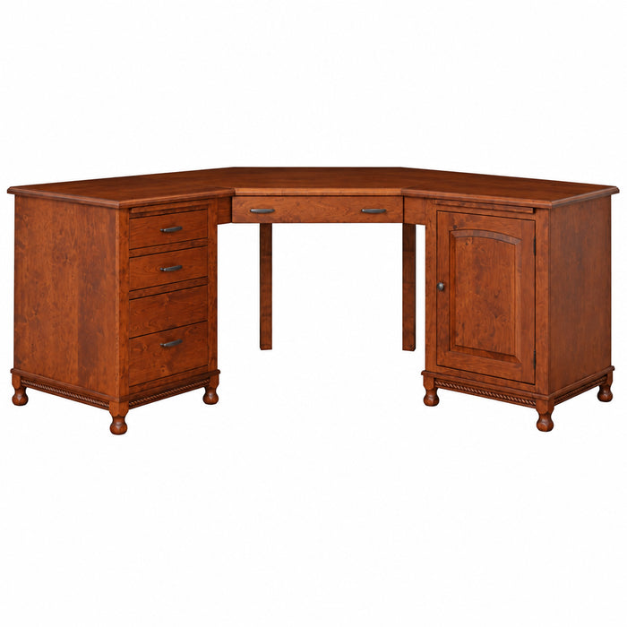 Amish Henry Stephens Corner Desk Unit With Hutch - Rustic Cherry - OCS-113 Michaels - In-Room Photo - Desk Only