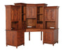 Amish Henry Stephens Corner Desk Unit With Hutch - Rustic Cherry - OCS-113 Michaels - No Background