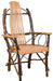 Hickory Log Contour Dining Chair Natural Rustic Hickory Cabin Dining Chair Front Facing