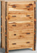 Amish Hickory Log Chest Cabin Style Chest of Drawers Front Facing