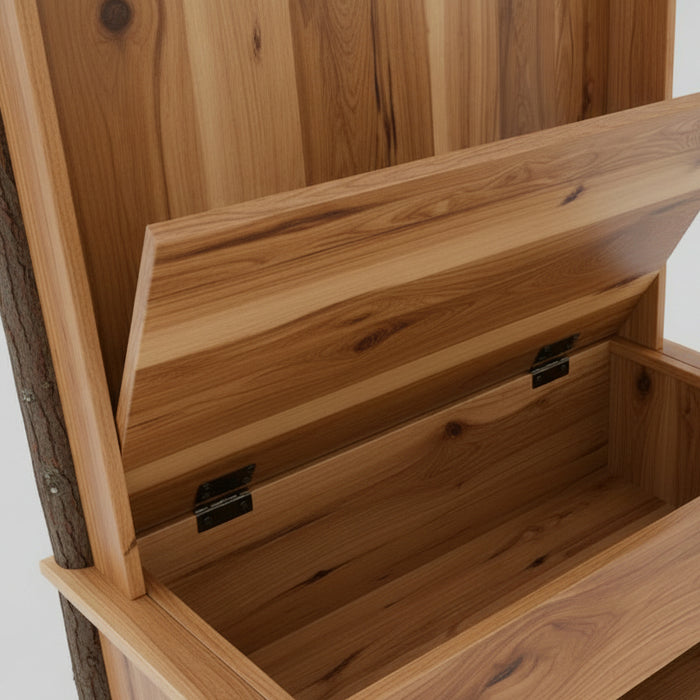 Amish Hickory Log Hall Seat