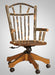 Amish Hickory Log Desk Chair with Gas Lift and Tilting Back
