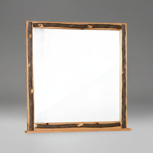 Hickory Log Dresser Mirror Front Facing