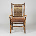 Hickory Log Low Back Arm Chair Amish Built Log Cabin Dining Chairs Front Facing