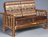 Hickory Log Loveseat Amish Built Cabin Style Living Room Furniture Front Facing