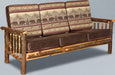 Hickory Log Sofa Couch Amish Built Log Cabin Living Room Furniture Front Facing