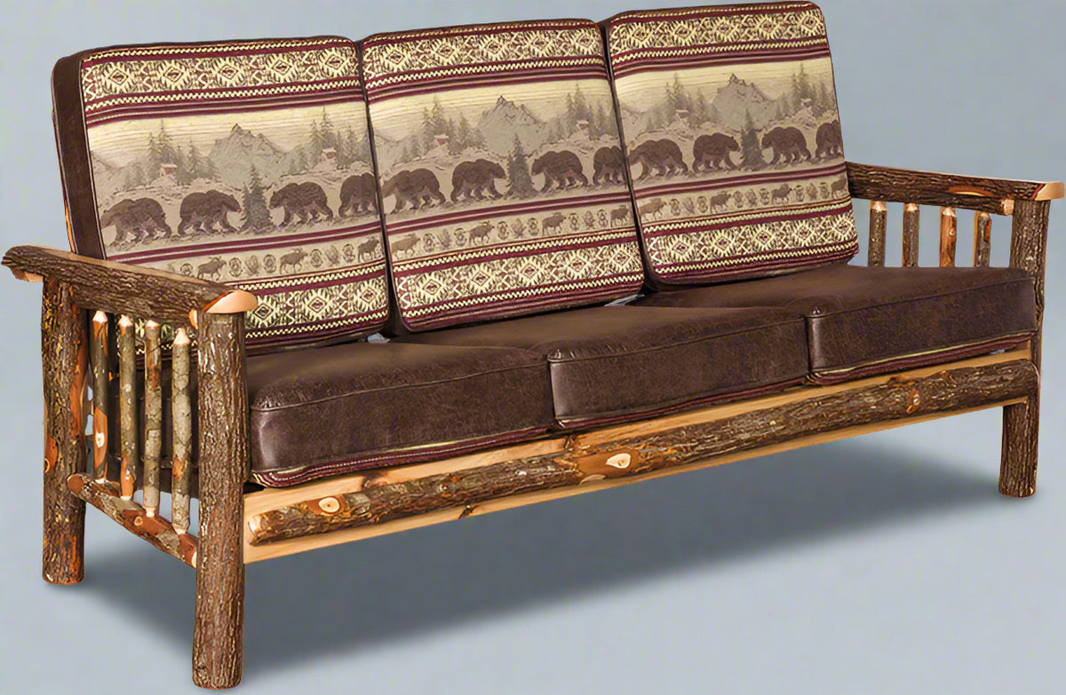 Amish Hickory Log Sofa — Our Family Craft Shop