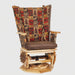 Amish Hickory Log Swivel Glider Cabin Style 4 Poster Log Glider Comfort Log Chair Cabin Style Rocker Glider