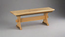 Amish Hickory Log Trestle Dining Bench Bylers Rustic Furniture Cabin Furniture