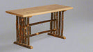 Amish Hickory Log Trestle Dining Table Counter Height 
