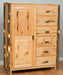 Amish Hickory Log Wardrobe Amish Log Cabin Bedroom Furniture Front Facing