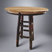 Amish Rustic Hickory Pub Table Natural Hickory Stain Cabin Dining Table Front Facing