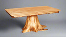 Amish Hickory Stump Dining Table Hickory Log Bark Table with Stump Base