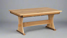 Amish Hickory Trestle Base Dining Table Log Cabin Hickory Log Accents Bylers Rustics
