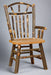 Hickory Log Wagon Wheel Arm Dining Chair Natural Rustic Hickory Cabin Dining Chair Front Facing