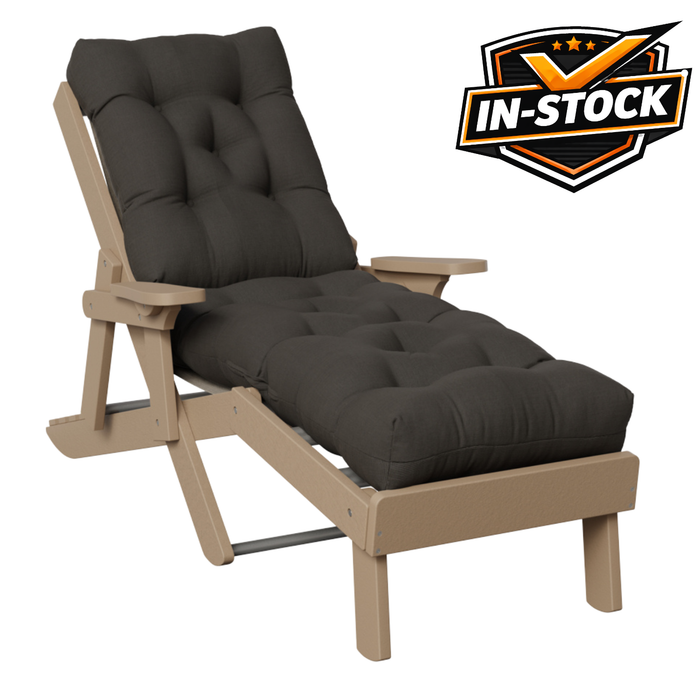 Amish Siesta High Back Folding Chaise Lounge - In-Stock