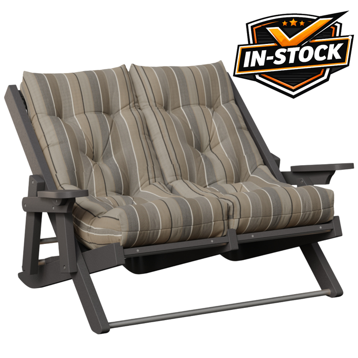 Amish High Back Siesta Folding Loveseat - In-Stock - Multiple Colors