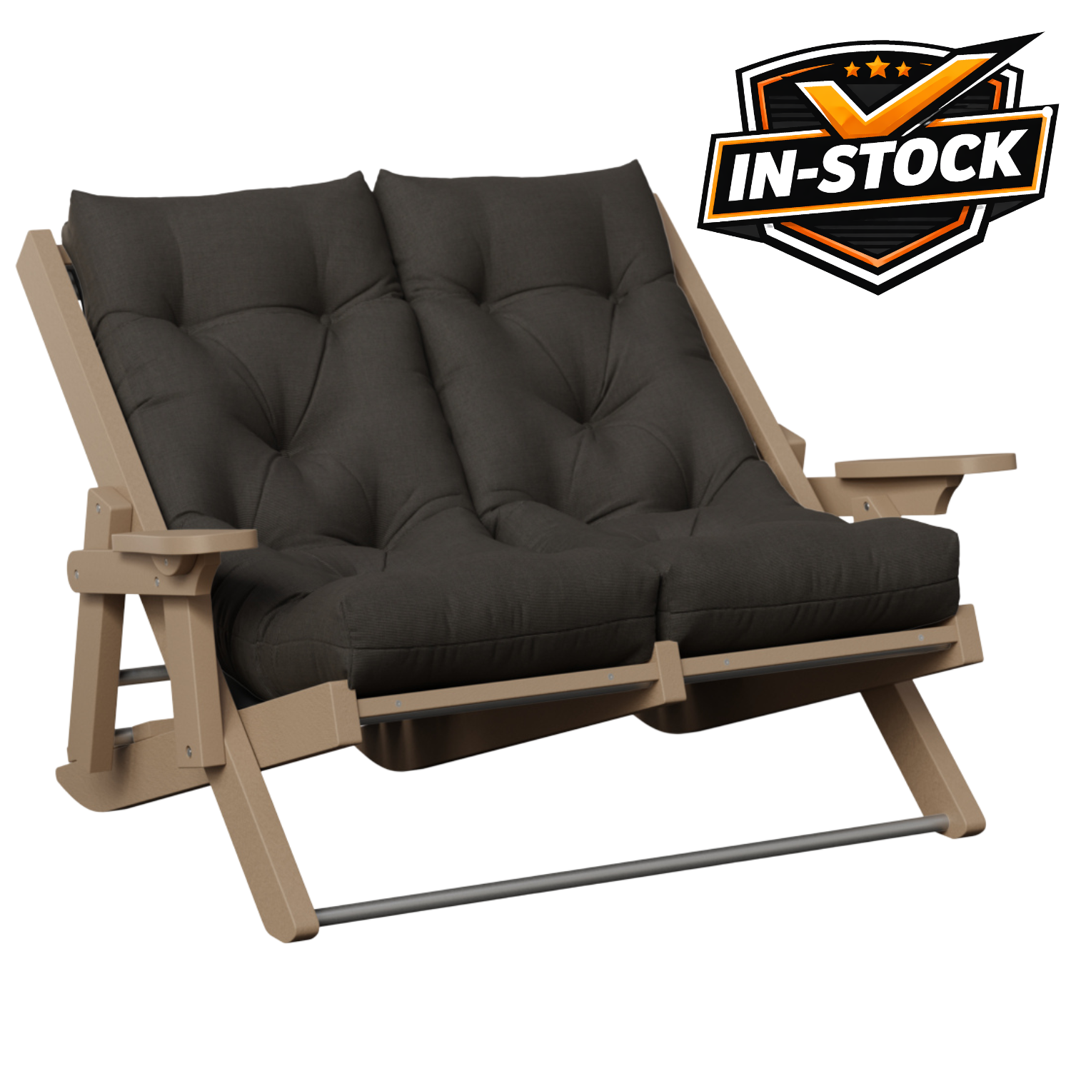 Amish High Back Siesta Folding Loveseat - In-Stock - Multiple Colors