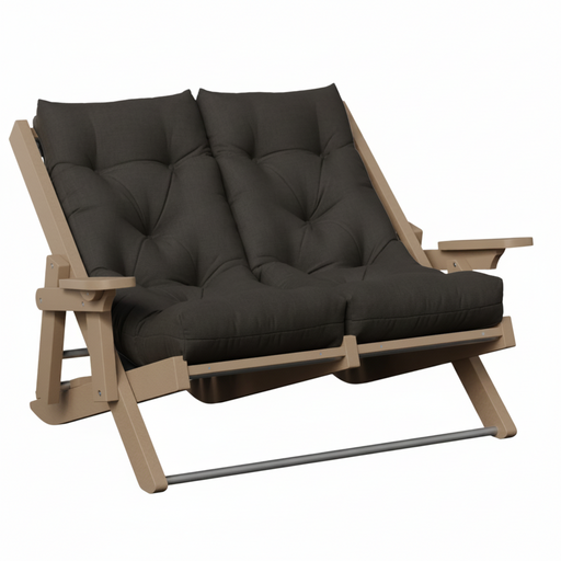 Amish Siesta High Back Folding Loveseat
Premium Sunbrella Outdoor Fabric
Made With HDPE Weather Resistant, Eco-Friendly Material
Rust Proof Stainless Steel Hardware
Maintenance Free!
Choose From 20+ Colors &amp; Color Combinations
Choose From 20+ Premium Sunbrella Outdoor Fabrics
5-Way Adjustable Back
Folds Completely For Easy Transportation