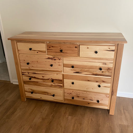 Highland Dresser Amish Made Natural Rustic Hickory Wood Buss Woodcraft