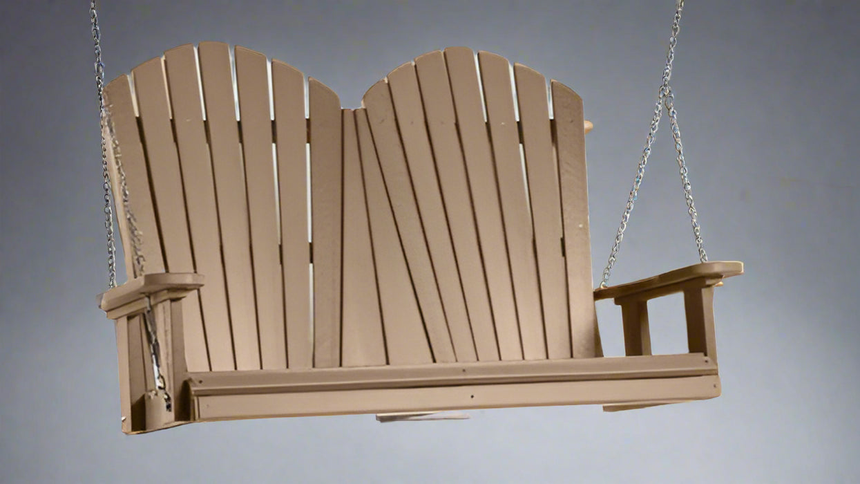 Levi Leisure 4 Foot Adirondack Swing Amish Poly 4 Foot Adirondack Swing Front Facing