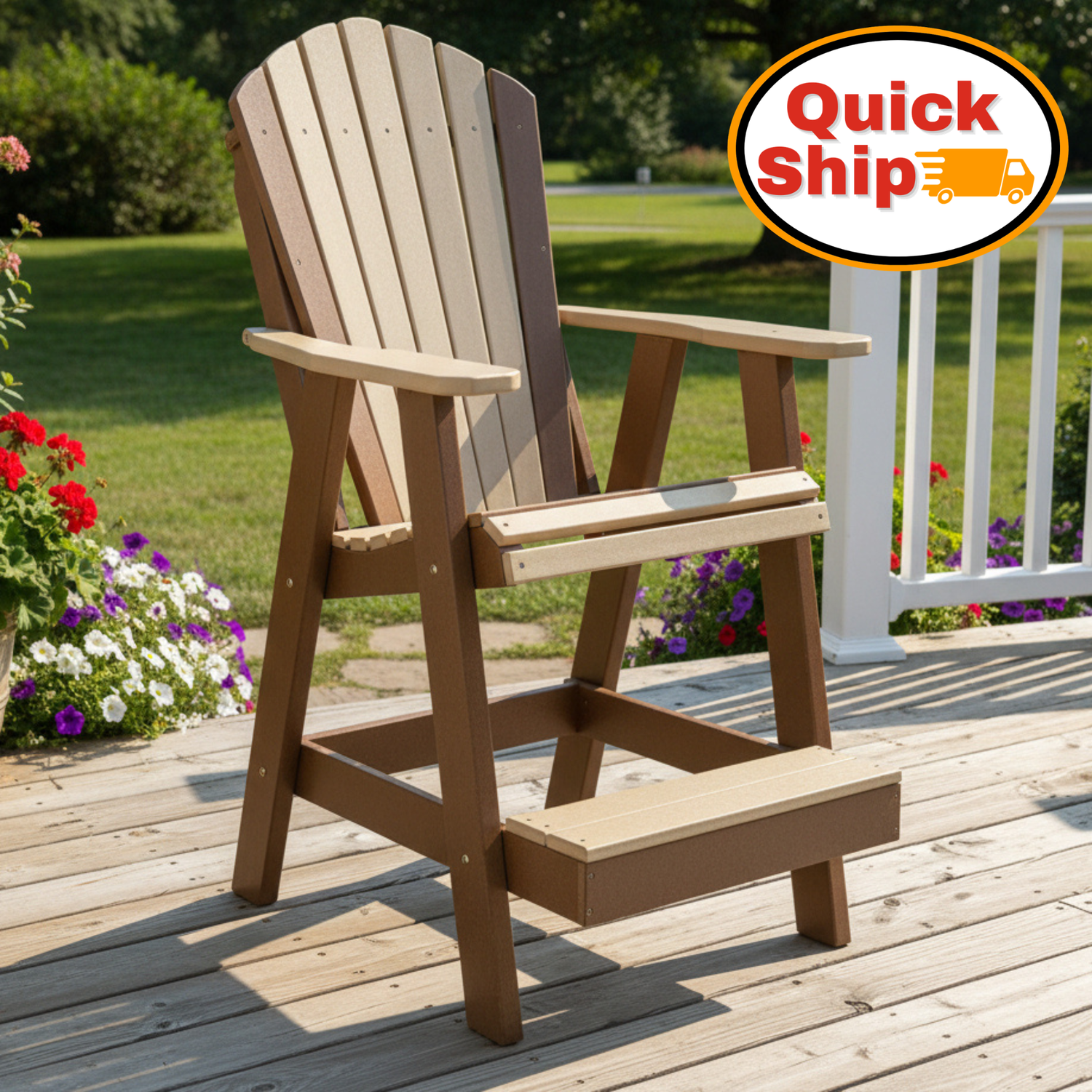 Quick Ship Amish Hilton Adirondack Balcony Chair