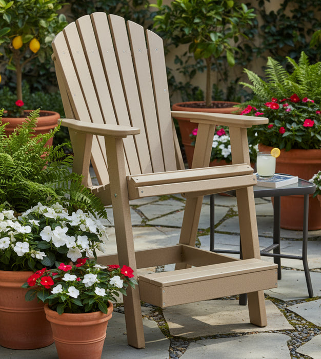 Levi Leisure Adirondack Balcony Chair Amish Poly Adirondack Balcony Chair Front Facing