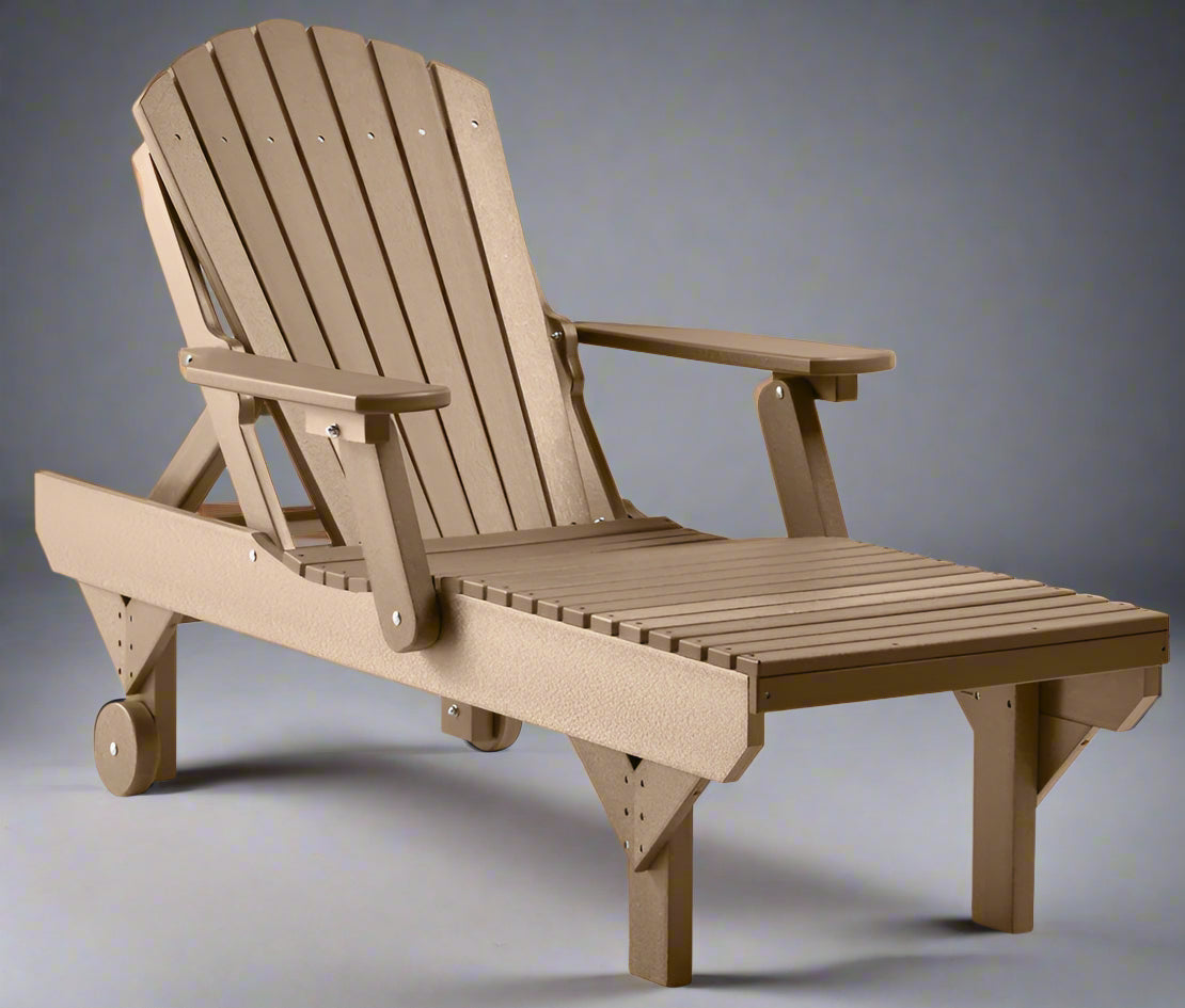 Levi Leisure Adirondack Chaise Lounge Amish Poly Chaise Lounge Front Facing