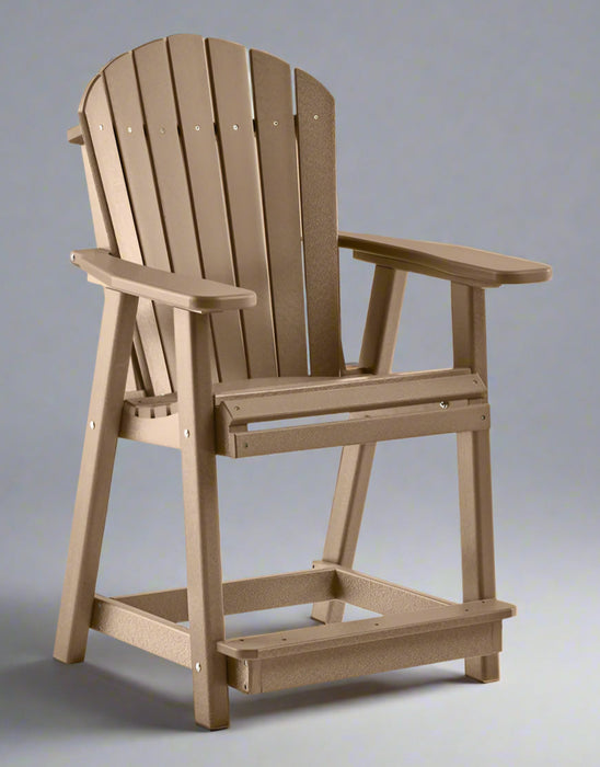 Levi Leisure Adirondack Counter Chair Amish Adirondack Dining Chair Front Facing