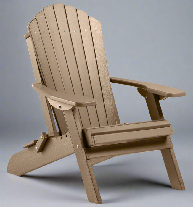 Levi Leisure Adirondack Folding Chair Amish Poly Folding Adirondack Chair Front Facing