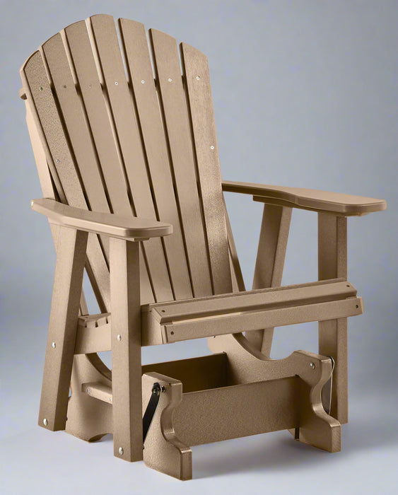 Levi Leisure Adirondack Glider Amish Poly Adirondack Glider Front Facing