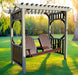 Levi Leisure Adirondack Swing with Vinyl Arbor Amish Poly Arbor with Swing Front Facing