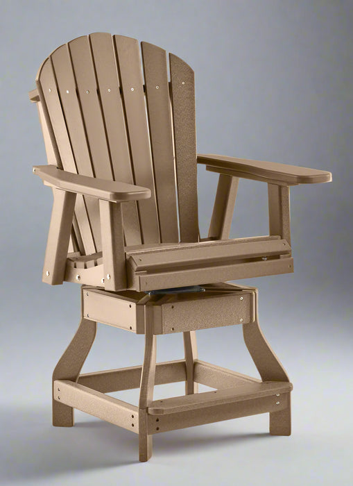 Levi Leisure Adirondack Swivel Counter Chair Amish Adirondack Swivel Counter Chair Front Facing