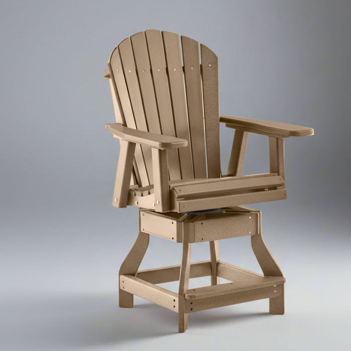 Levi Leisure Adirondack Swivel Counter Chair Amish Adirondack Swivel Counter Chair Front Facing