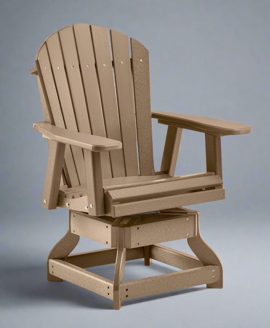 Levi Leisure Adirondack Swivel Dining Chair Amish Adirondack Swivel Dining Chair Front Facing